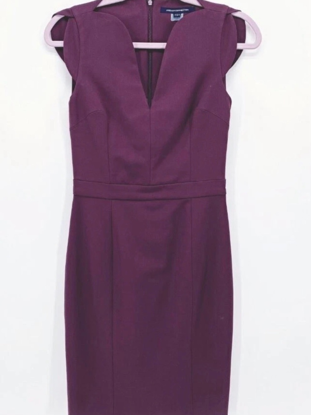 Brand New French Connection Purple V-Neck Sheath Dress Size 4